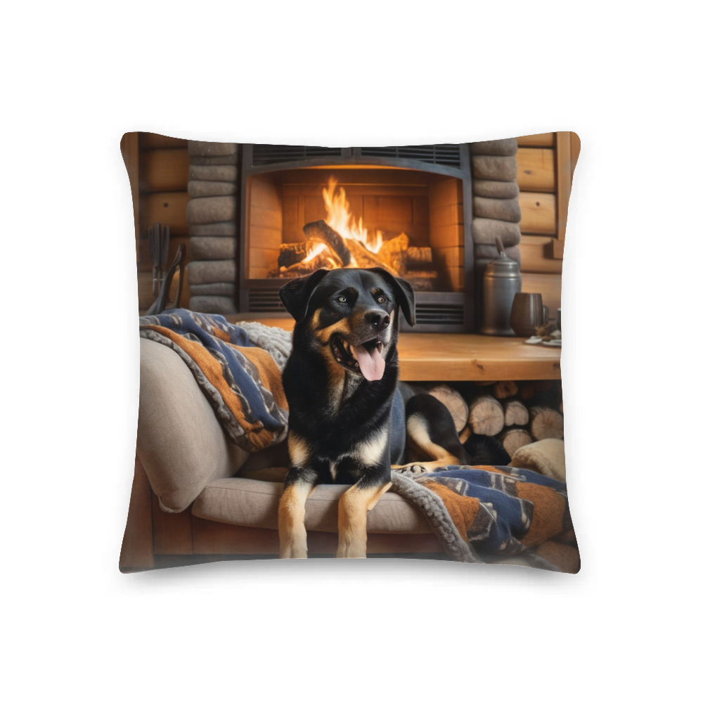 PugMug Custom Blue Premium Pillow