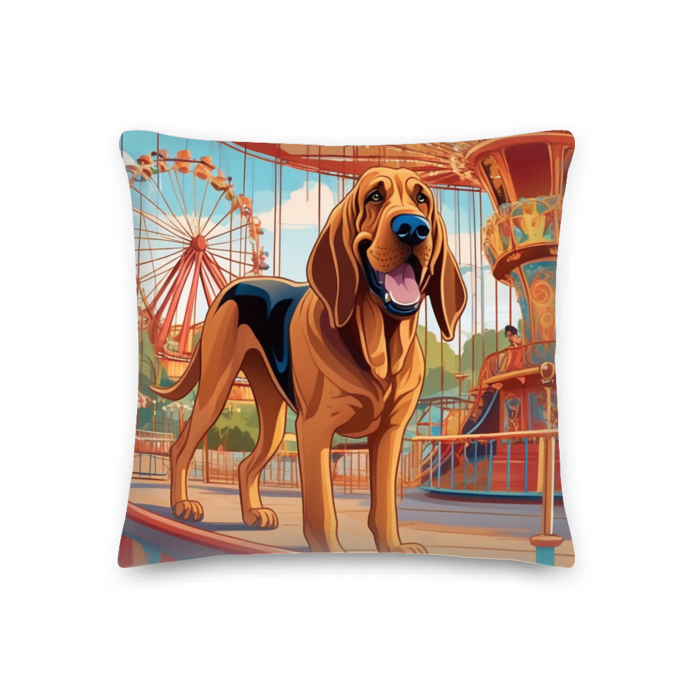 PugMug Custom Bloodhound Premium Pillow