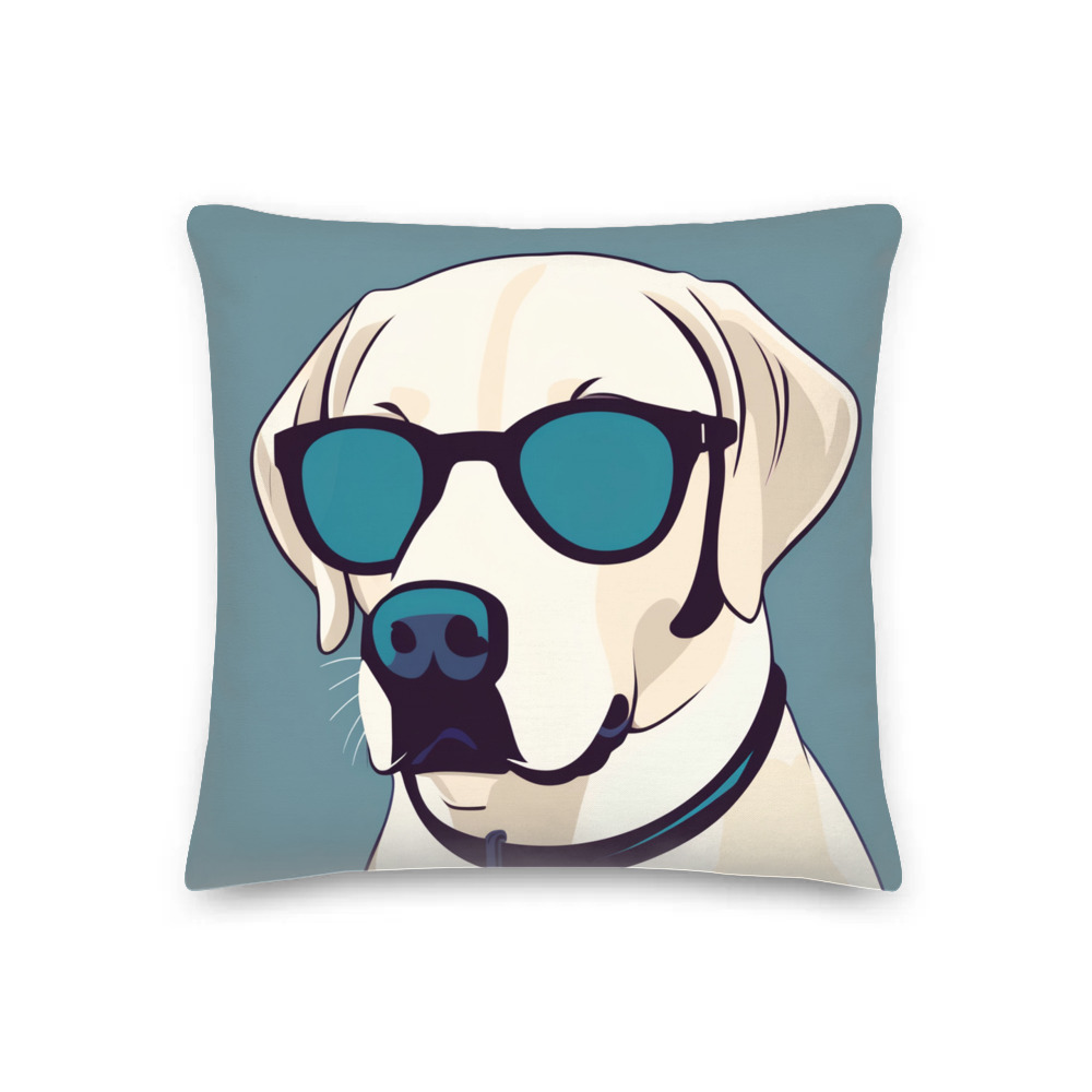 PugMug Custom White Labrador Retriever Premium Pillow