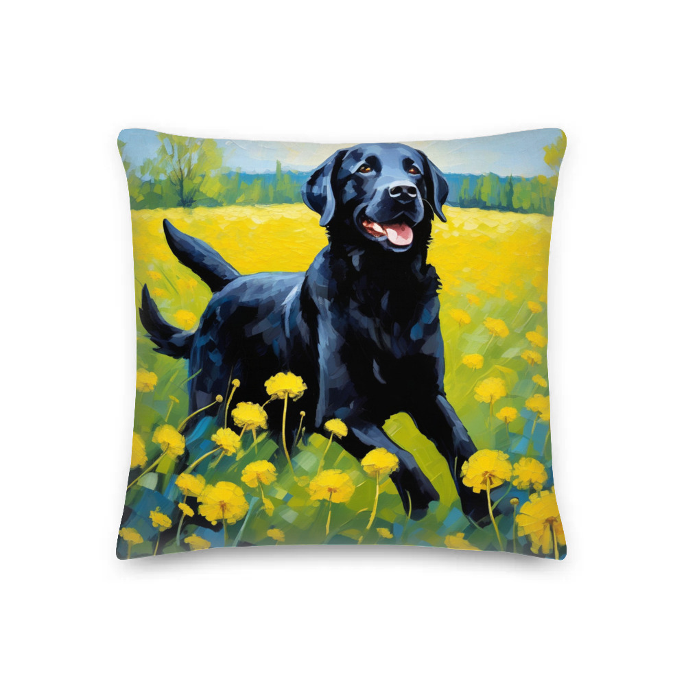 PugMug Custom Black Labrador Retriever Premium Pillow