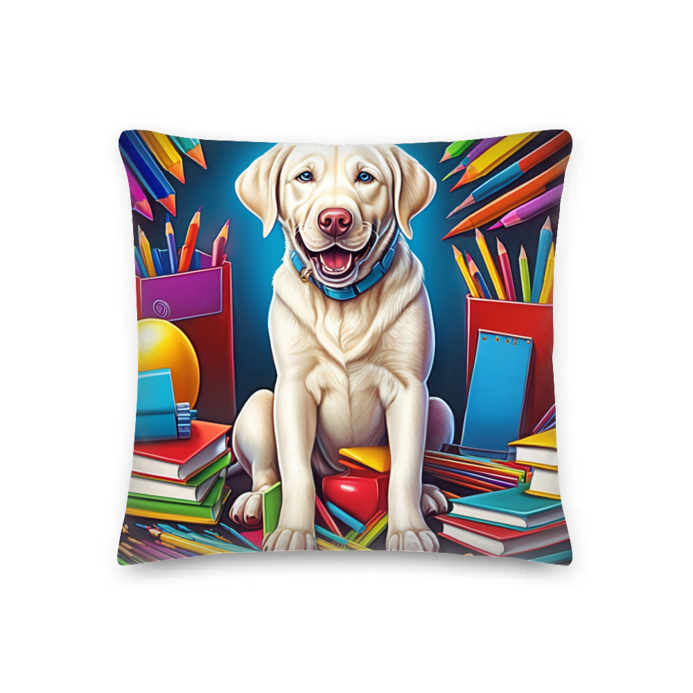 PugMug Custom White Labrador Retriever Premium Pillow