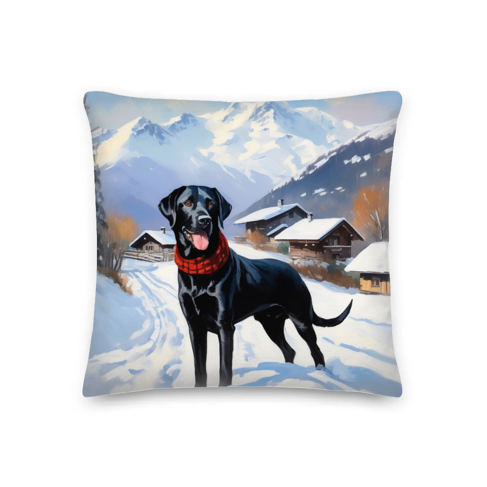PugMug Custom Black Labrador Retriever Premium Pillow