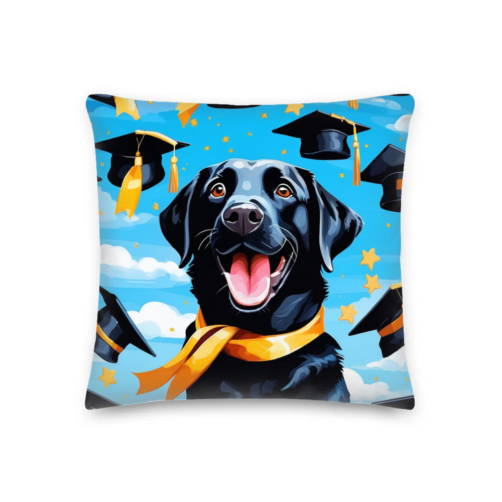 PugMug Custom Black Labrador Retriever Premium Pillow