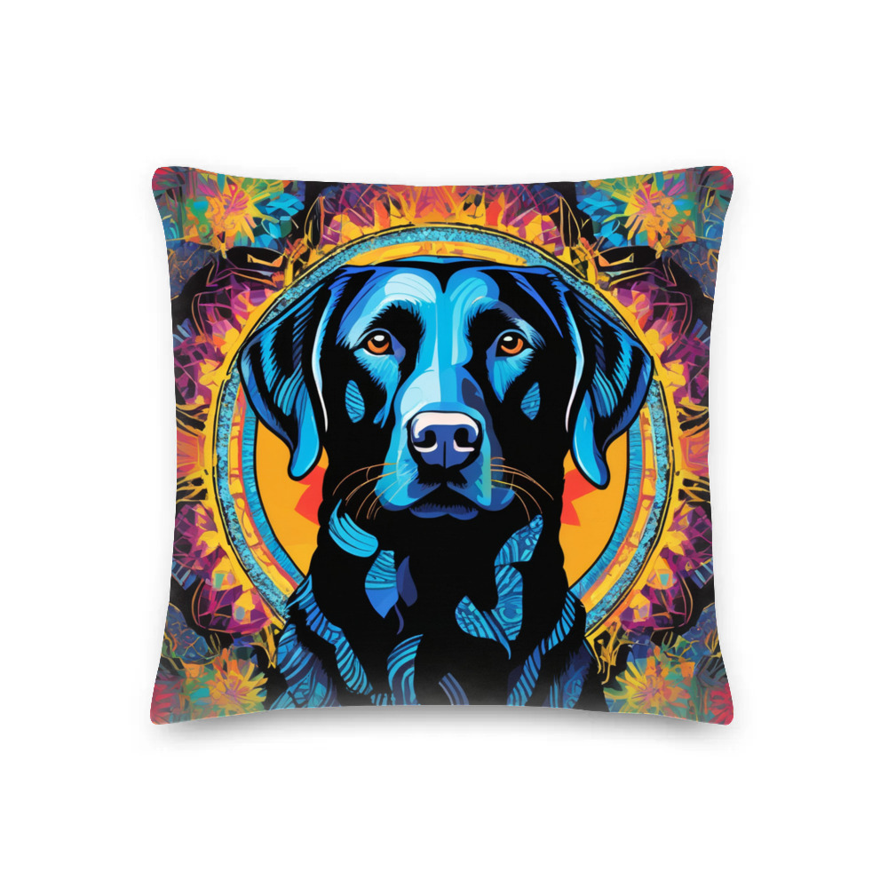 PugMug Custom Black Labrador Retriever Premium Pillow