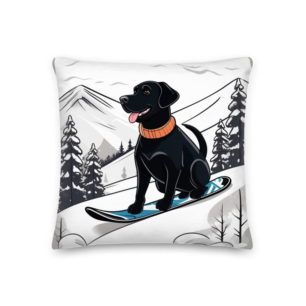 PugMug Custom Black Labrador Retriever Premium Pillow