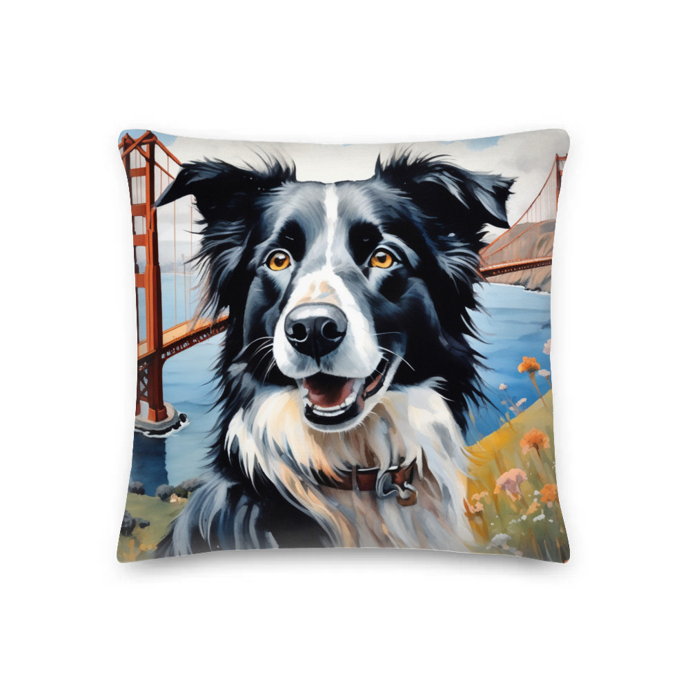 PugMug Custom Border Collie Premium Pillow