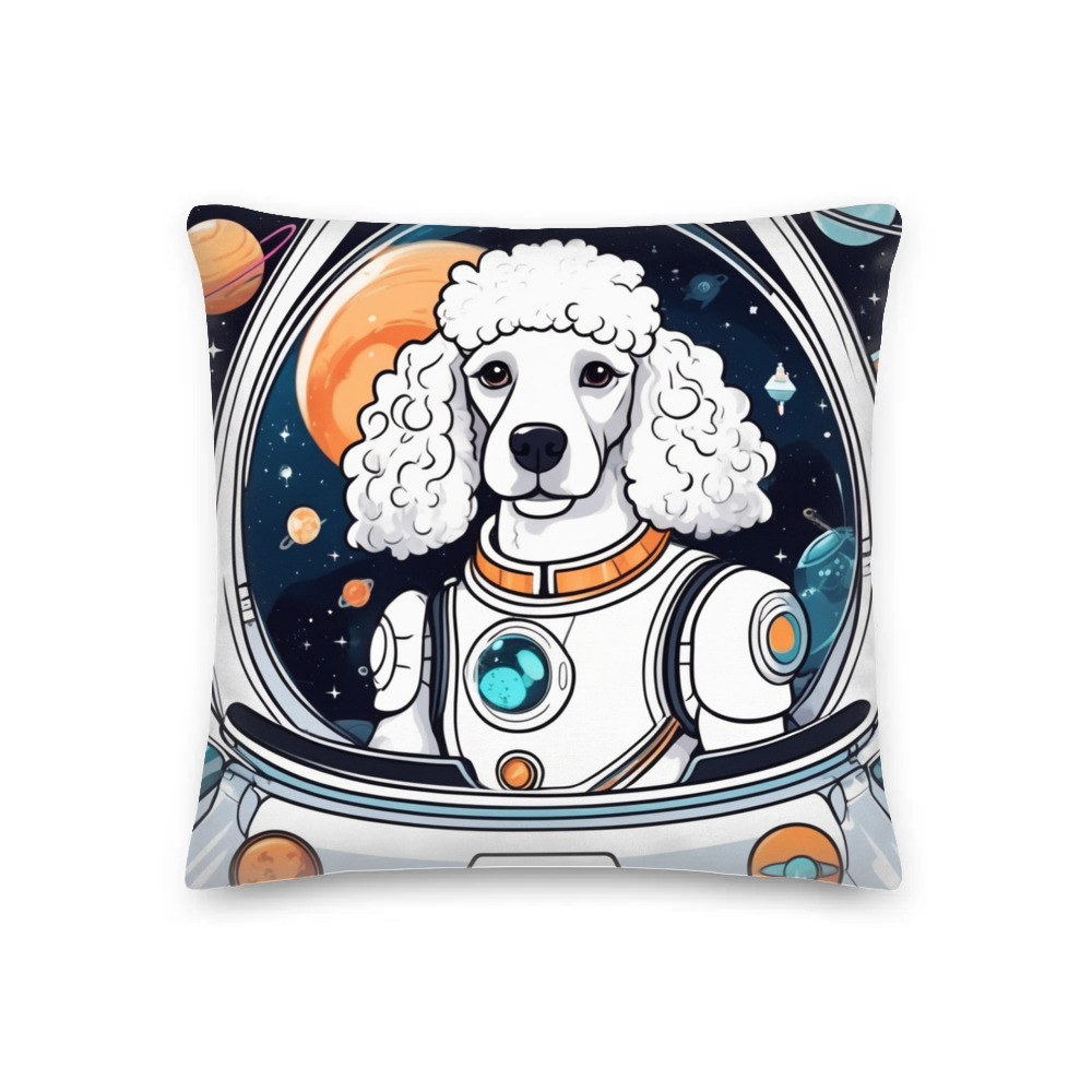 PugMug Custom White Poodle Premium Pillow