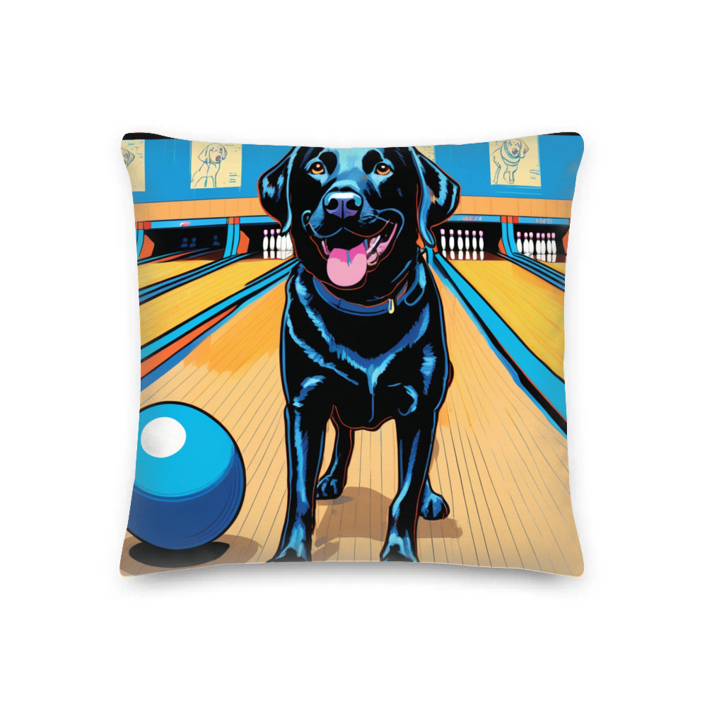 PugMug Custom Black Labrador Retriever Premium Pillow