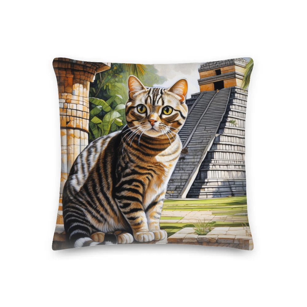PugMug Custom Tabby Scottish Fold Cat Premium Pillow