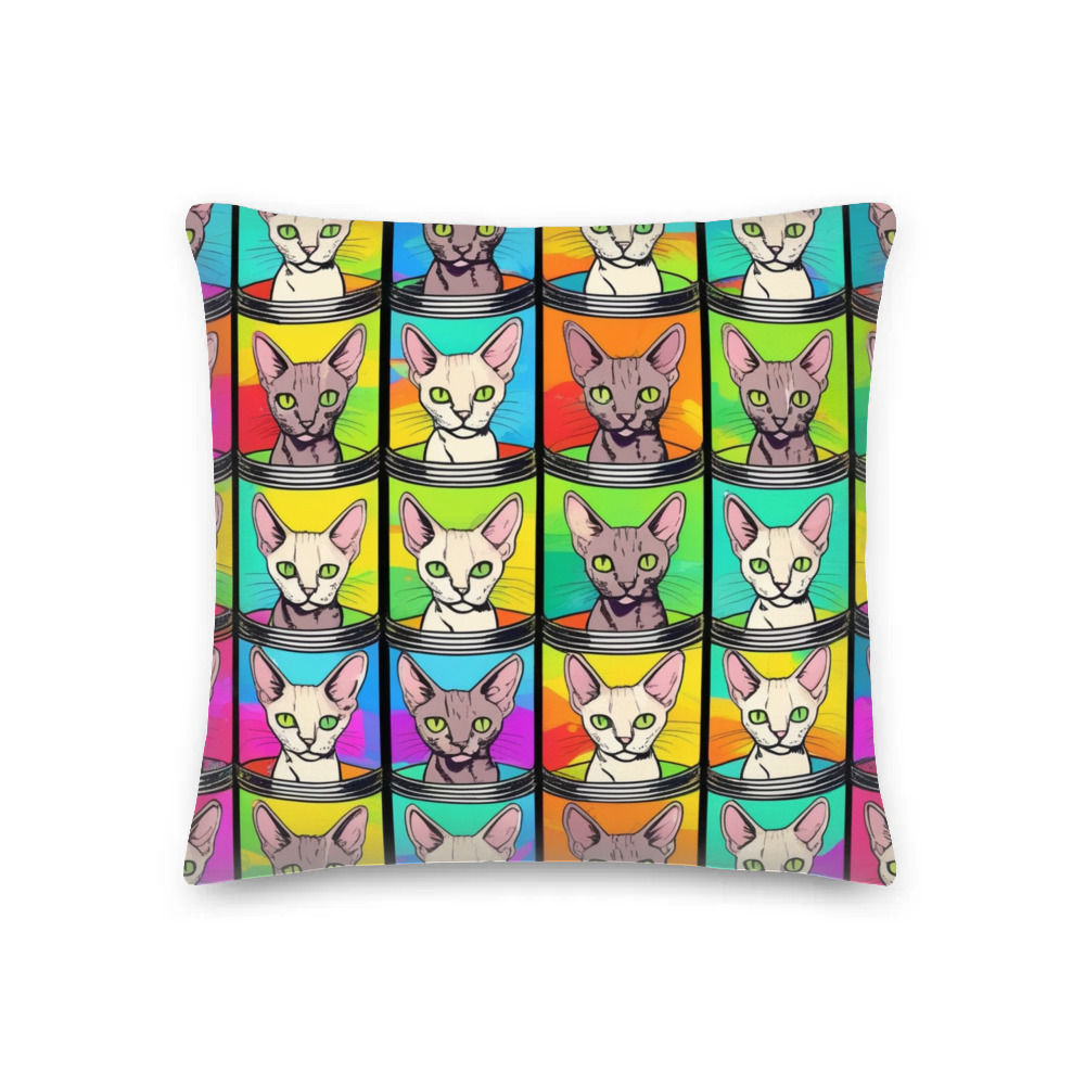 PugMug Custom Tabby Devon Rex Cat Premium Pillow