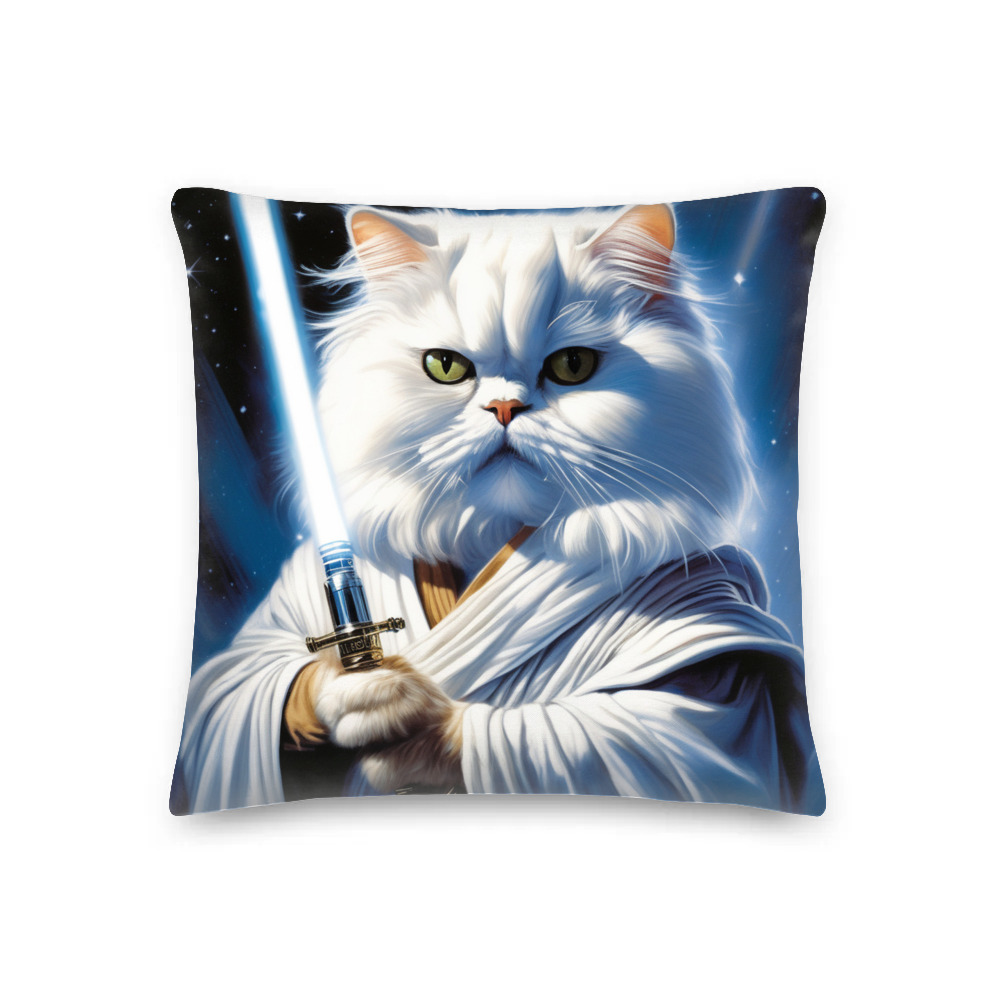 PugMug Custom White Persian Cat Premium Pillow