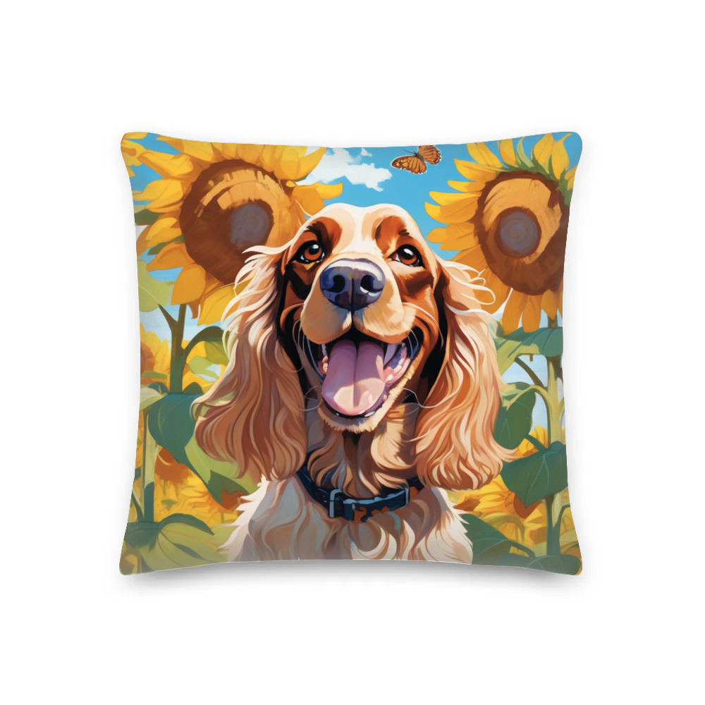 PugMug Custom English Cocker Spaniel Premium Pillow