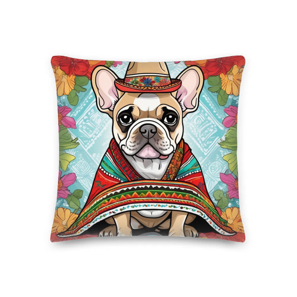 PugMug Custom Tan French Bulldog Premium Pillow