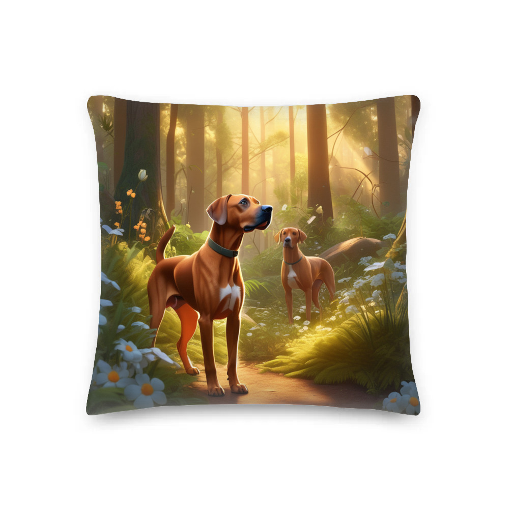PugMug Custom Rhodesian Ridgeback Premium Pillow
