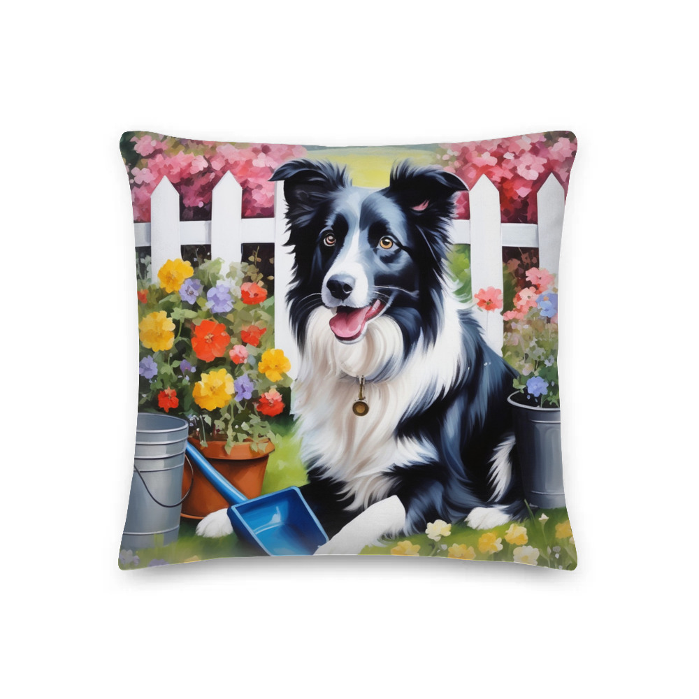 PugMug Custom Border Collie Premium Pillow