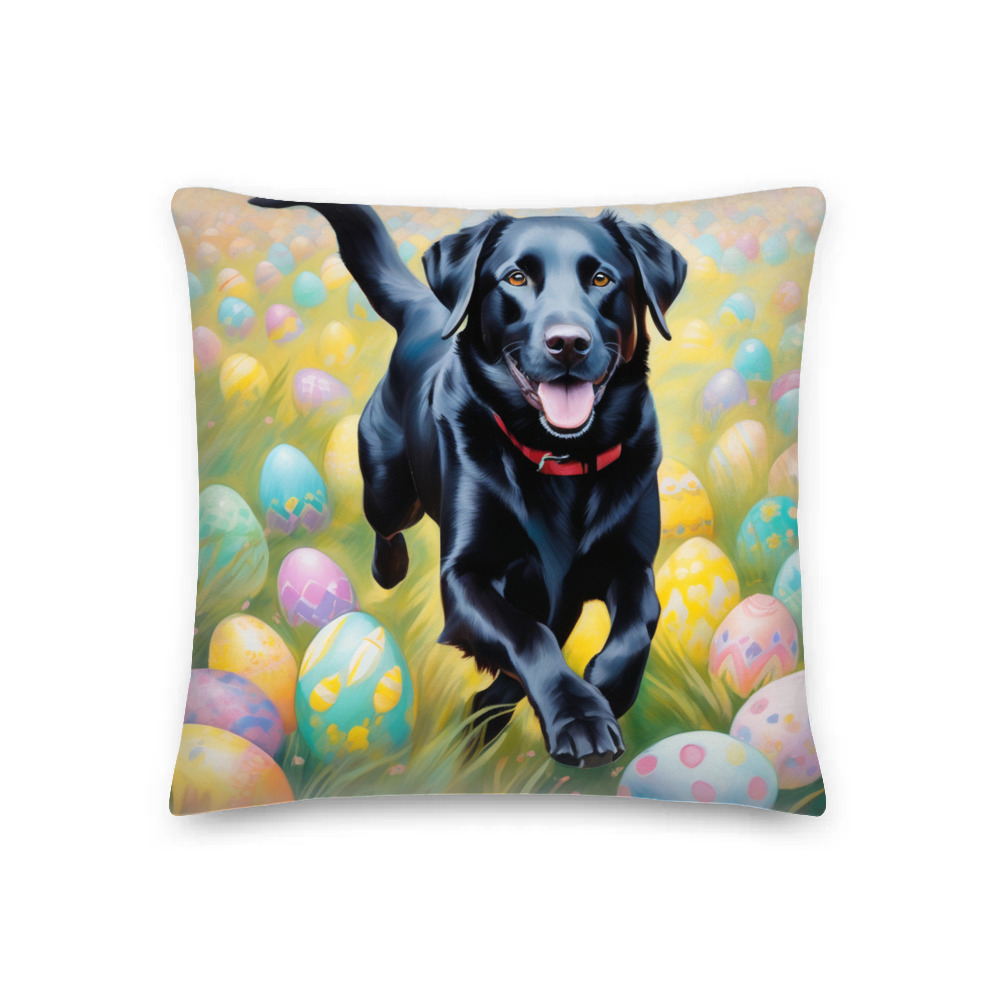 PugMug Custom Black Labrador Retriever Premium Pillow