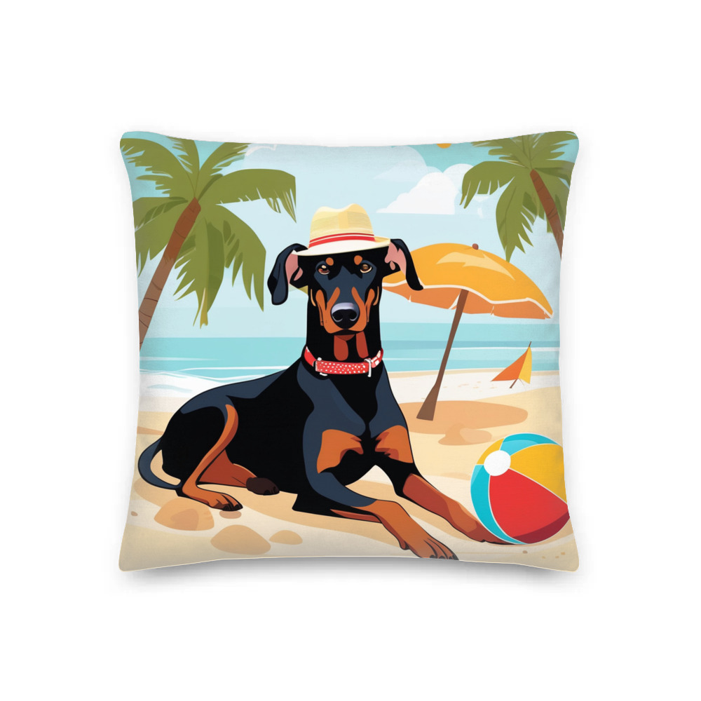 PugMug Custom Doberman Pinscher Premium Pillow