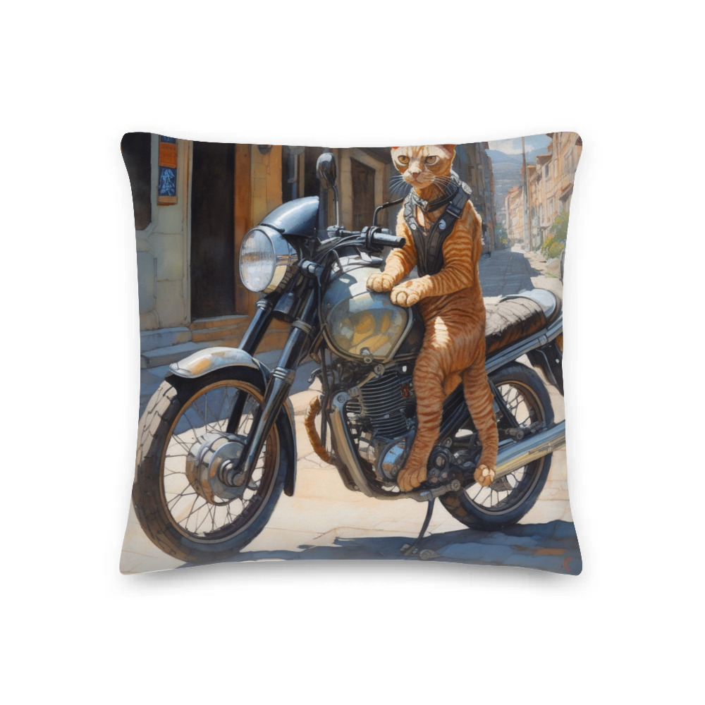 PugMug Custom Tabby Devon Rex Cat Premium Pillow