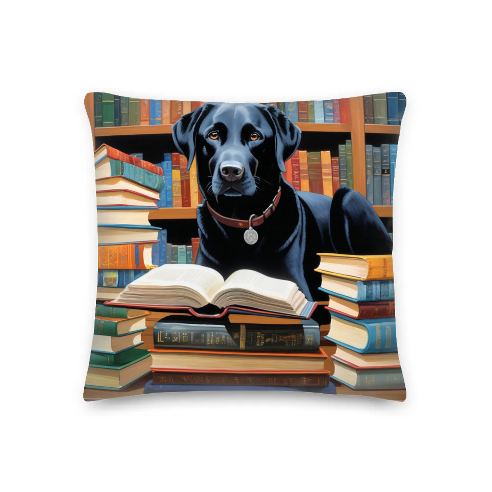 PugMug Custom Black Labrador Retriever Premium Pillow