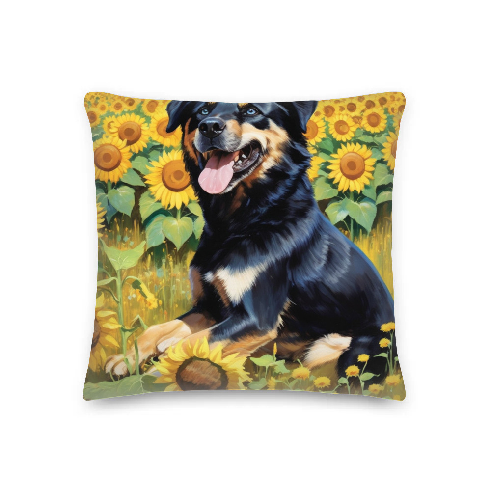 PugMug Custom Blue Premium Pillow