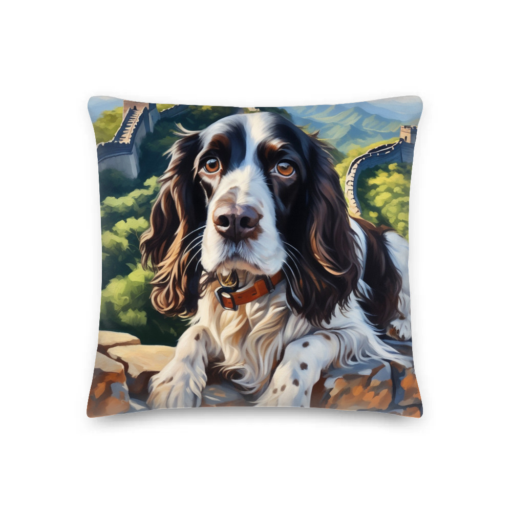 PugMug Custom English Springer Spaniel Premium Pillow