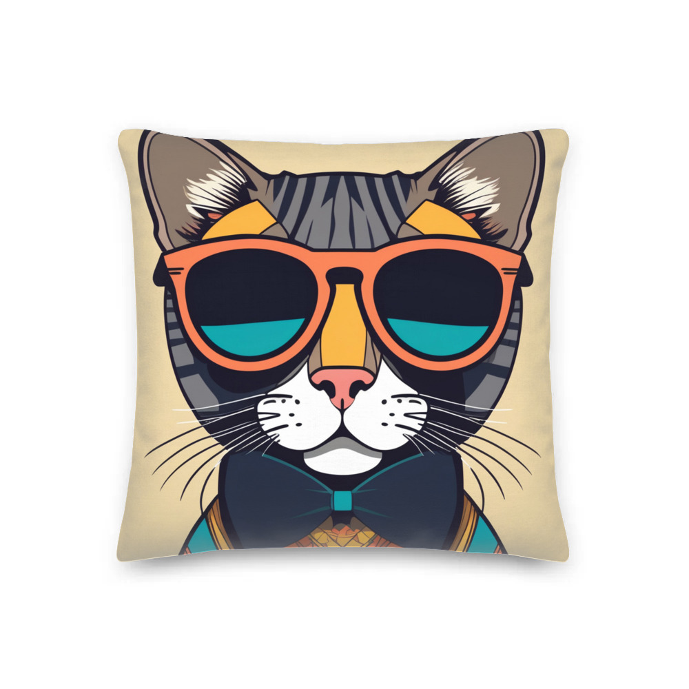 PugMug Custom Tabby Exotic Cat Premium Pillow