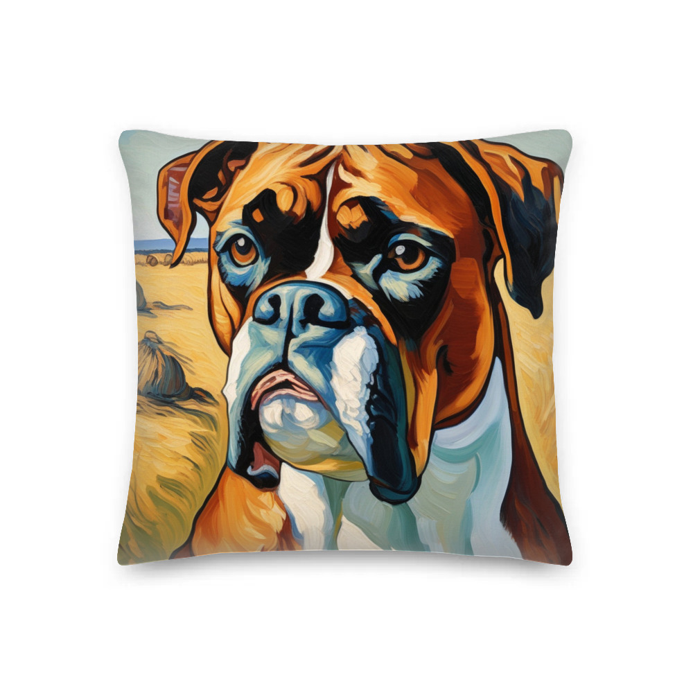 PugMug Custom Boxer Dog Premium Pillow