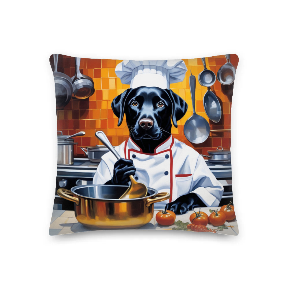 PugMug Custom Black Labrador Retriever Premium Pillow