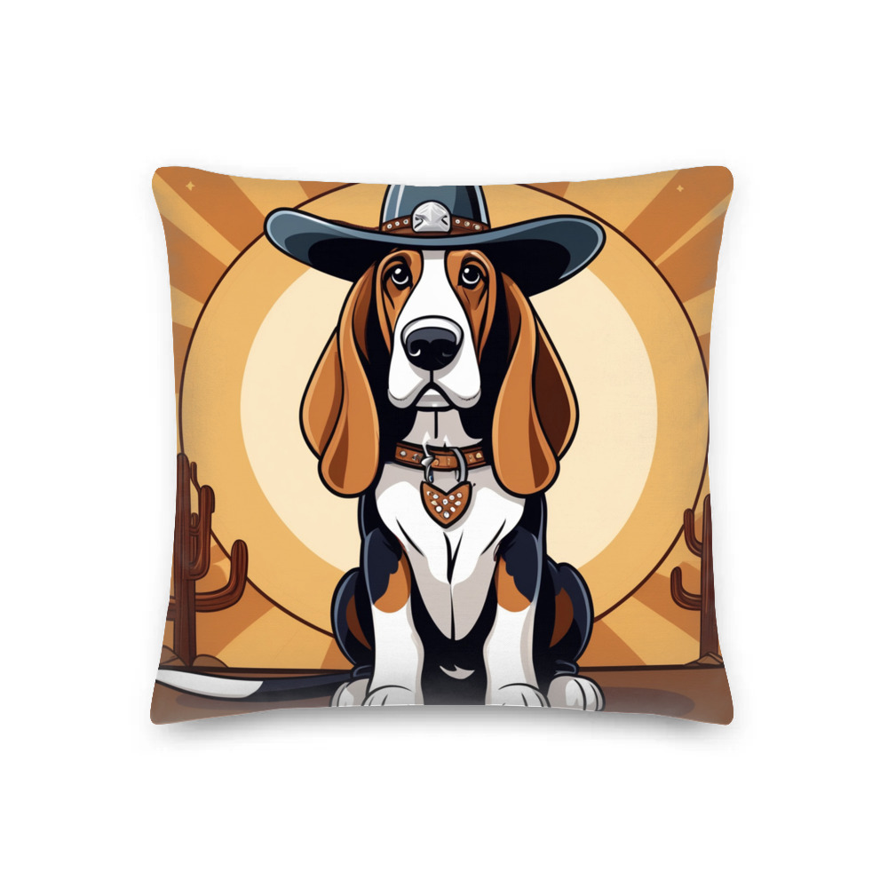 PugMug Custom Basset Hound Premium Pillow
