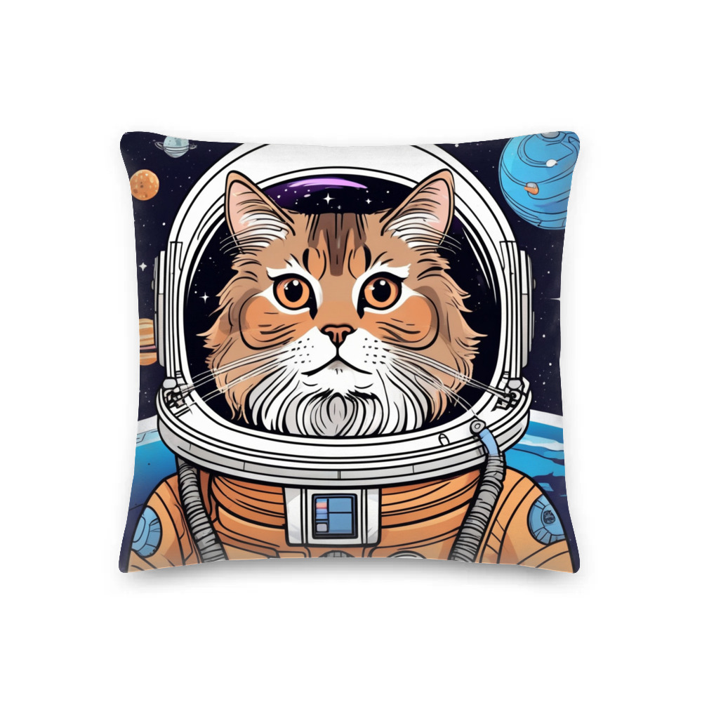 PugMug Custom Tabby Persian Cat Premium Pillow