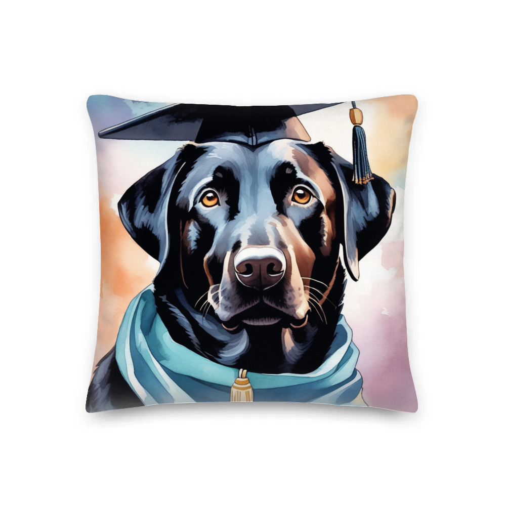 PugMug Custom Black Labrador Retriever Premium Pillow