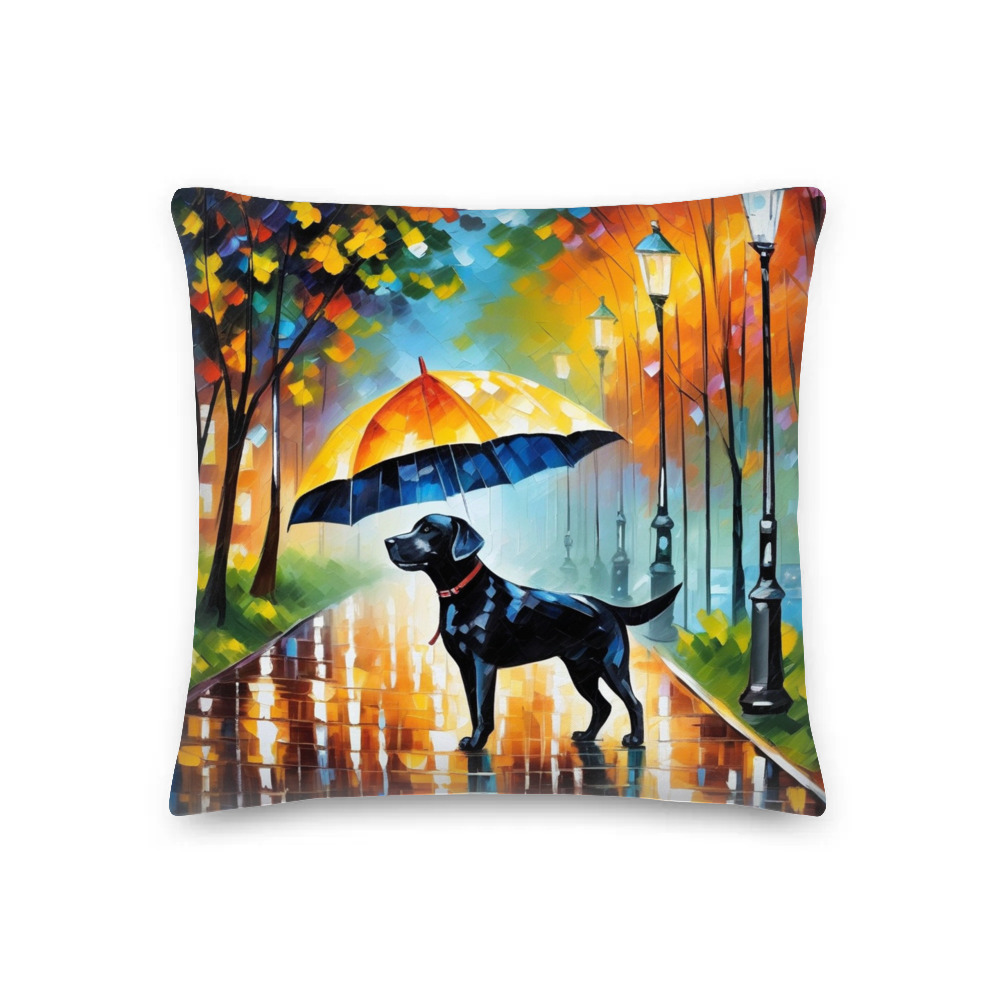 PugMug Custom Black Labrador Retriever Premium Pillow