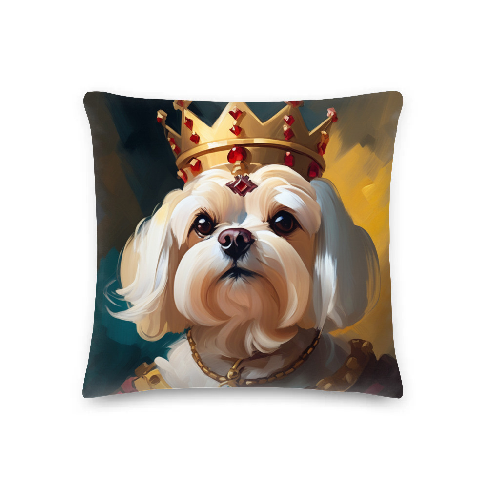 PugMug Custom Maltese Dog Premium Pillow