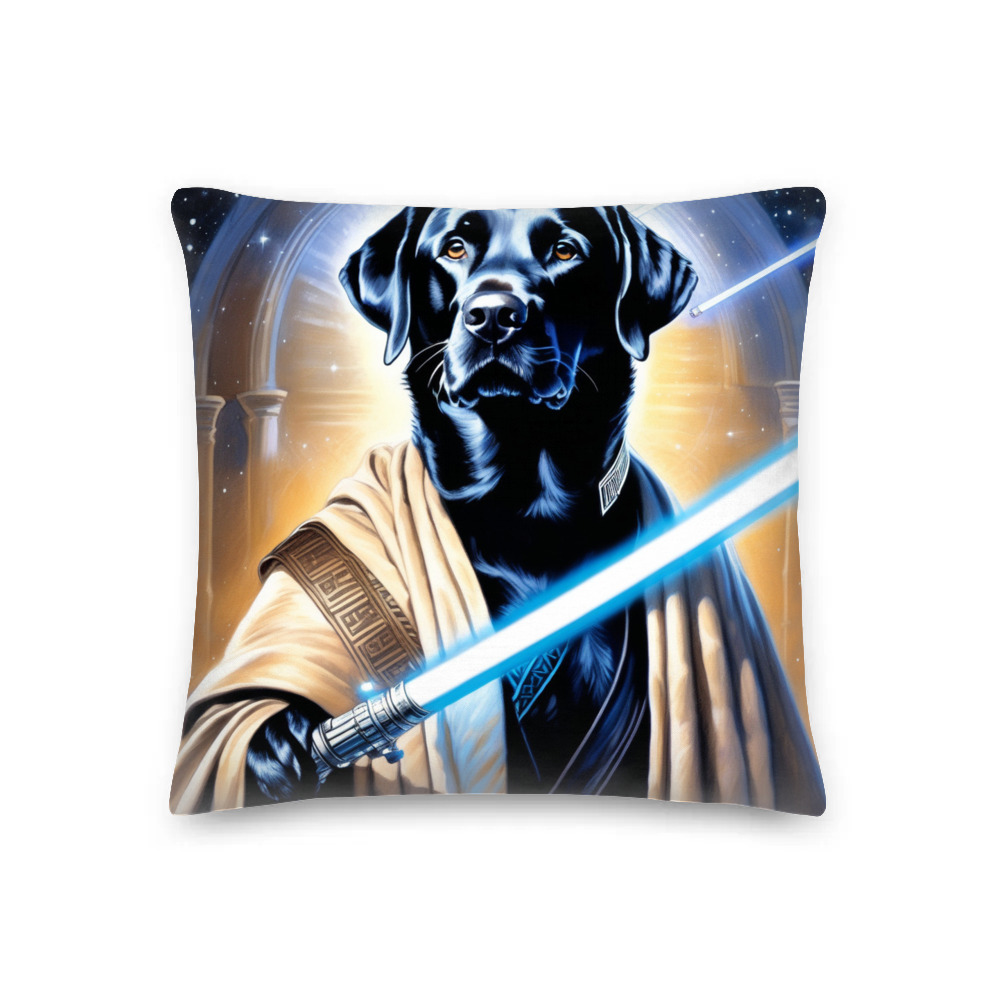 PugMug Custom Black Labrador Retriever Premium Pillow