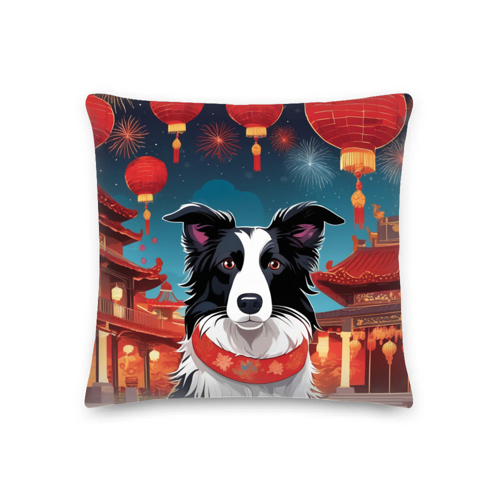 PugMug Custom Border Collie Premium Pillow