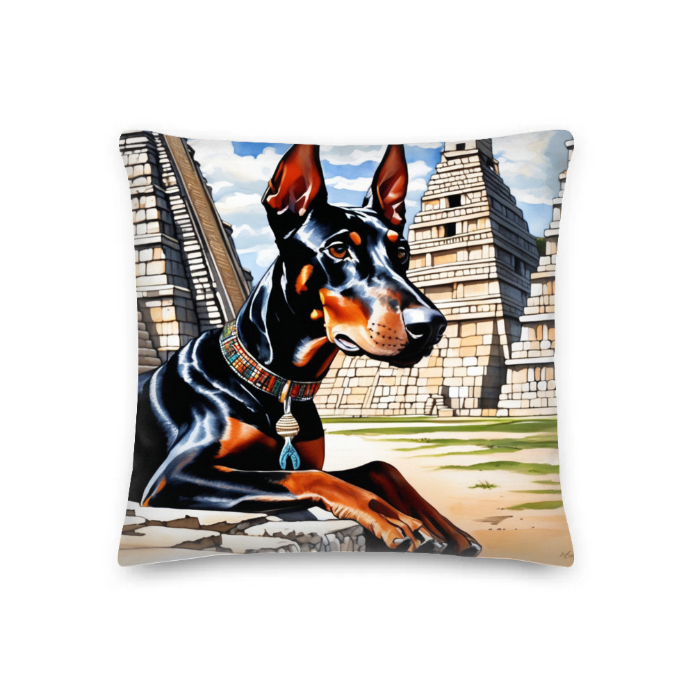 PugMug Custom Doberman Pinscher Premium Pillow