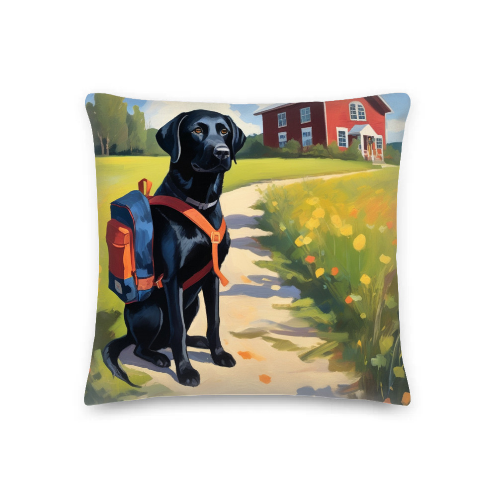 PugMug Custom Black Labrador Retriever Premium Pillow