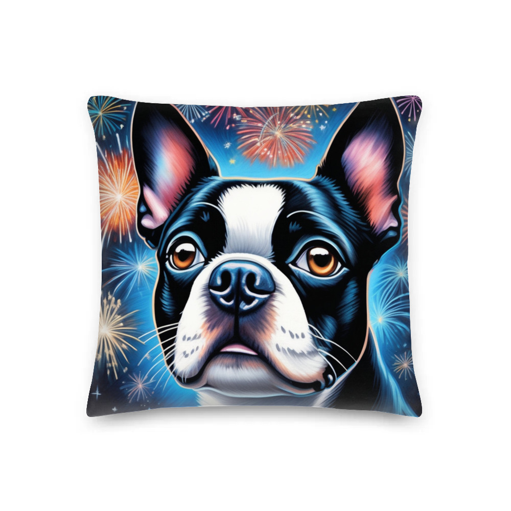 PugMug Custom Boston Terrier Premium Pillow