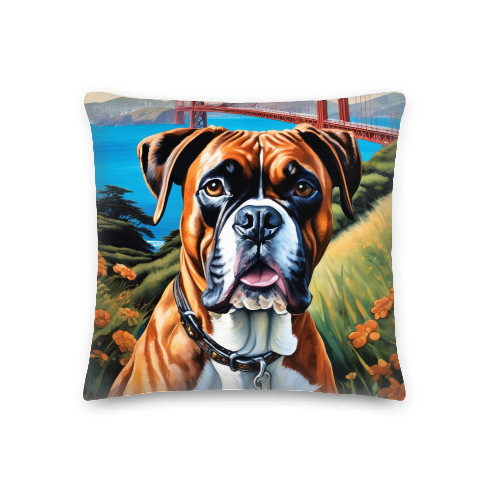 PugMug Custom Boxer Dog Premium Pillow