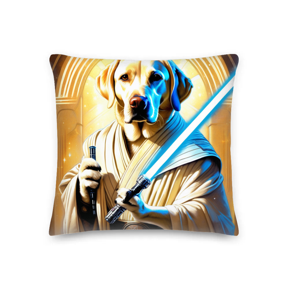 PugMug Custom White Labrador Retriever Premium Pillow