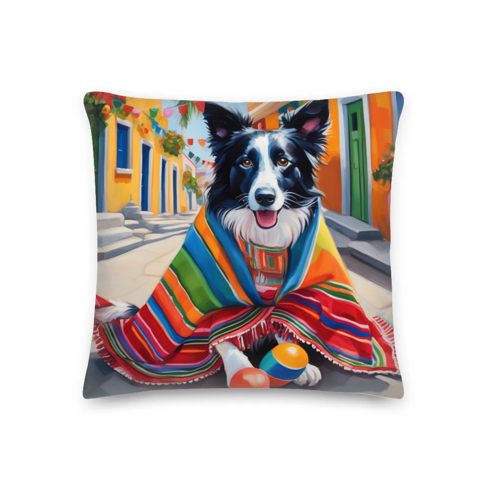 PugMug Custom Border Collie Premium Pillow