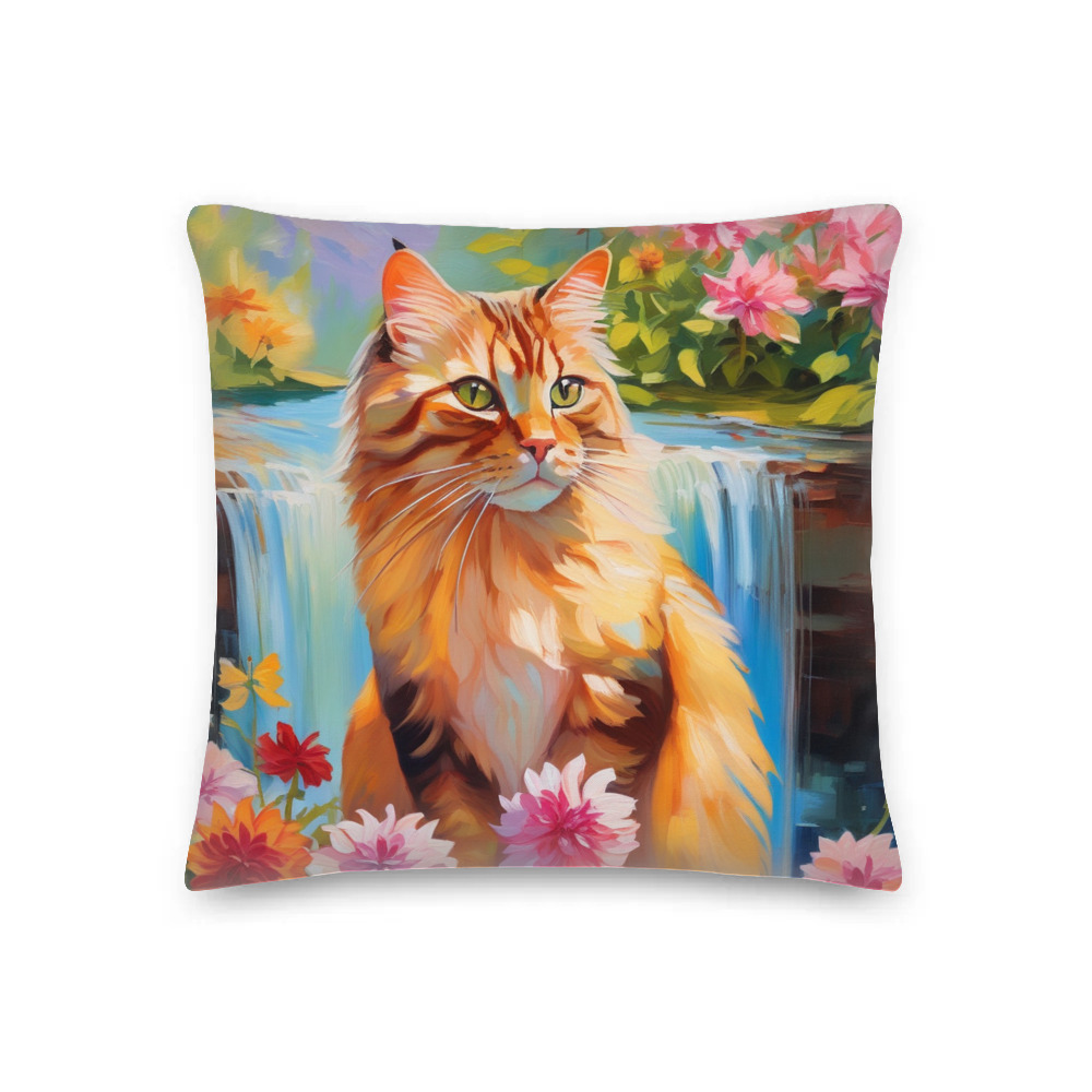 PugMug Custom Tabby Exotic Cat Premium Pillow