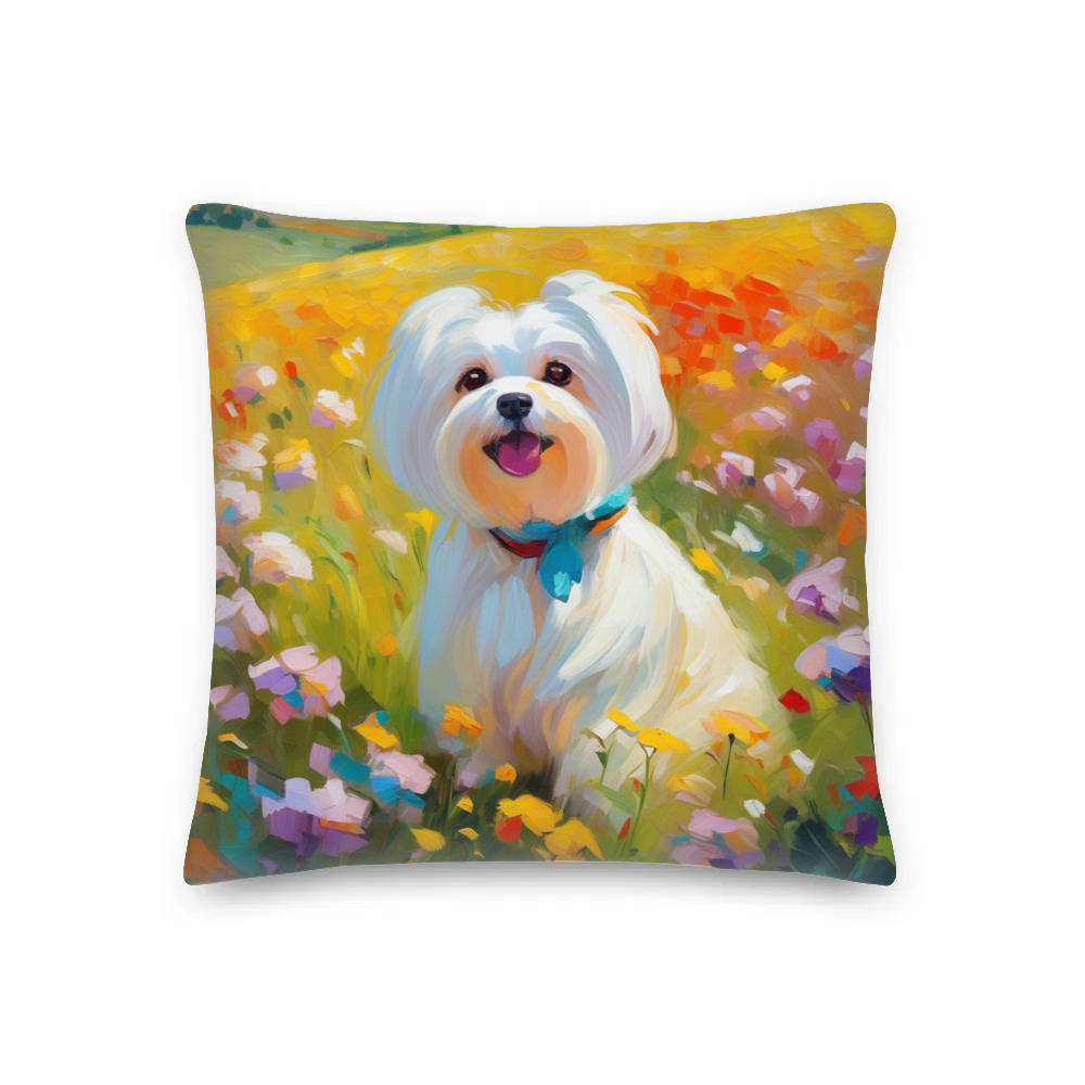 PugMug Custom Maltese Dog Premium Pillow