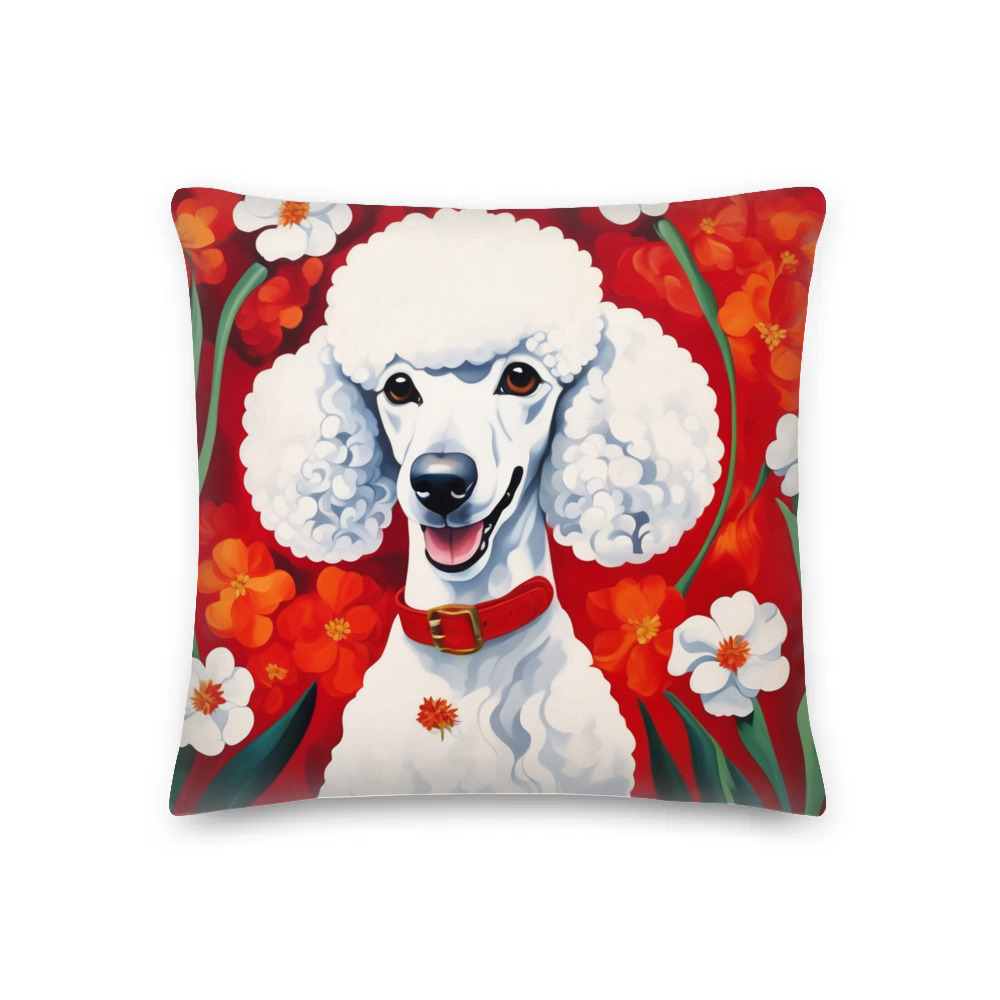 PugMug Custom White Poodle Premium Pillow
