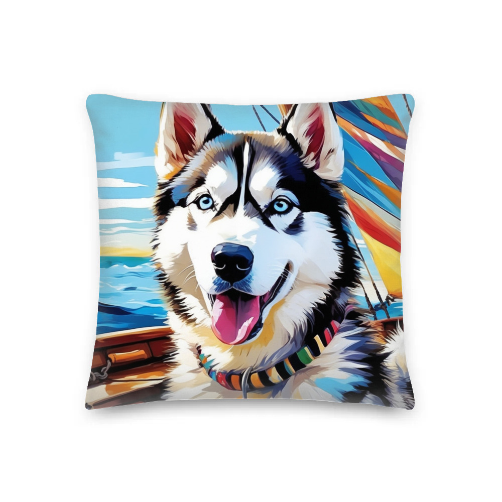 PugMug Custom Siberian Husky Premium Pillow