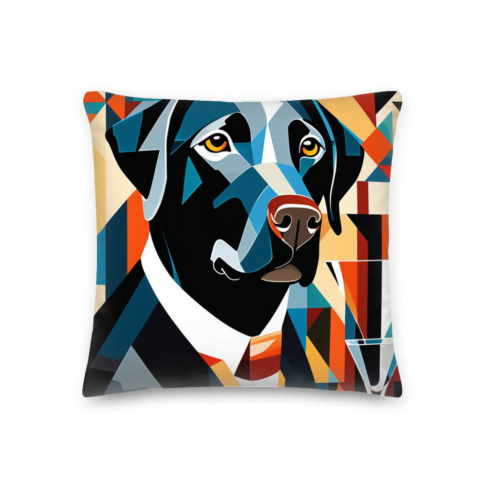PugMug Custom Black Labrador Retriever Premium Pillow