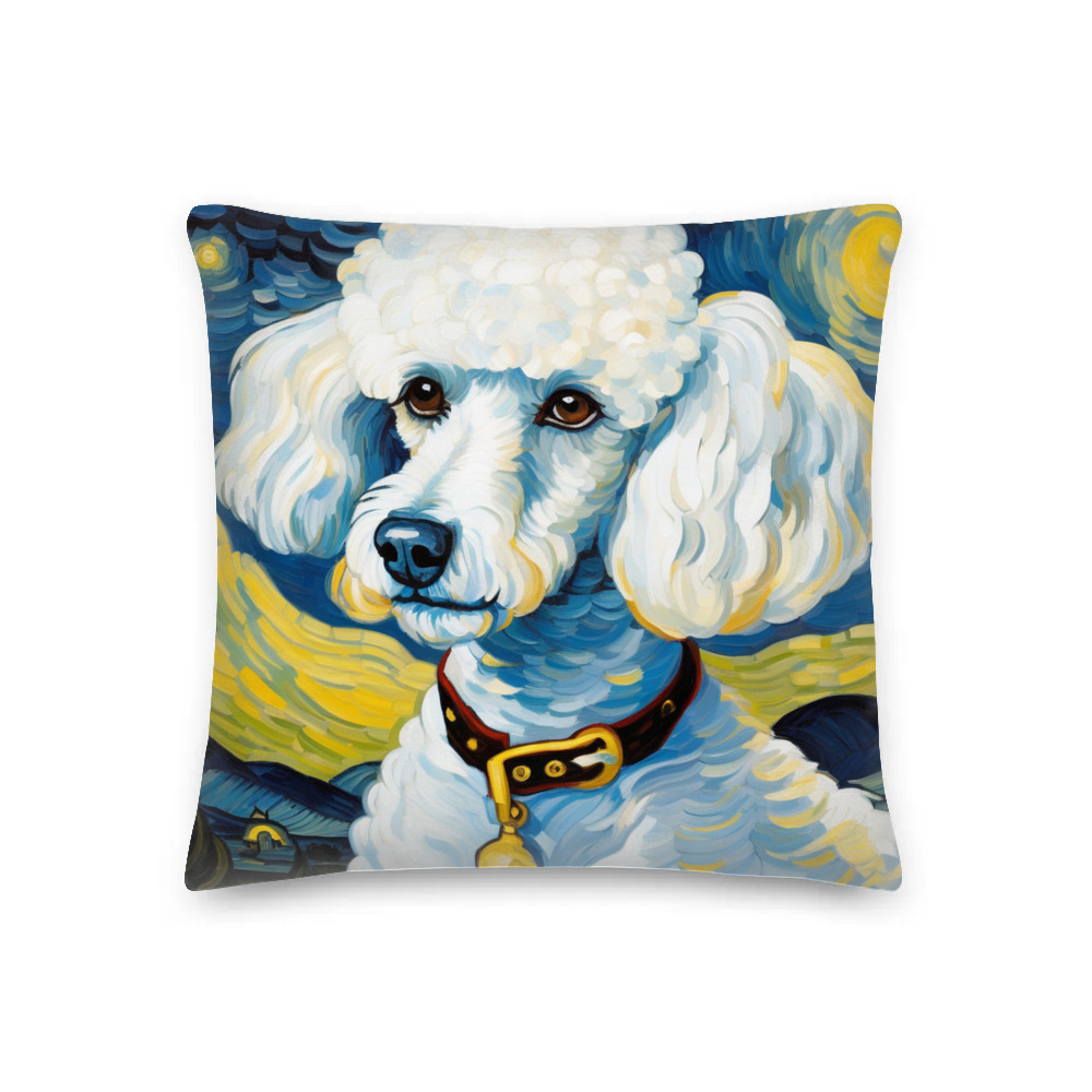 PugMug Custom White Poodle Premium Pillow