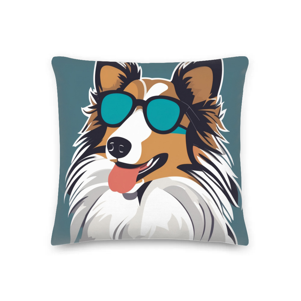 PugMug Custom Shetland Sheepdog Premium Pillow