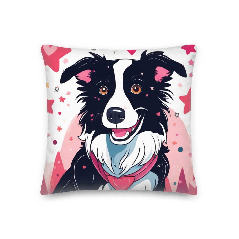 PugMug Custom Border Collie Premium Pillow