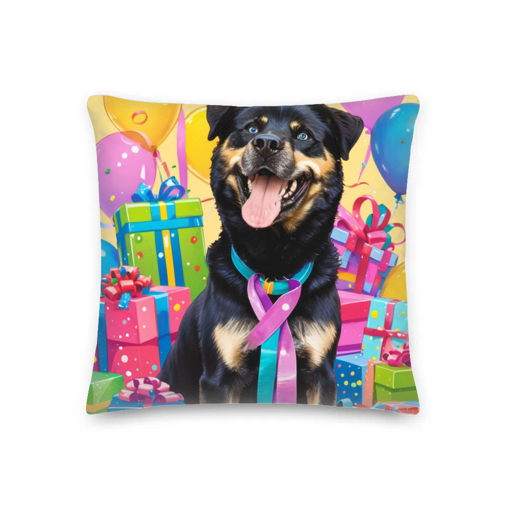 PugMug Custom Blue Premium Pillow